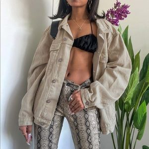 Princess Polly | western denim jacket in beige